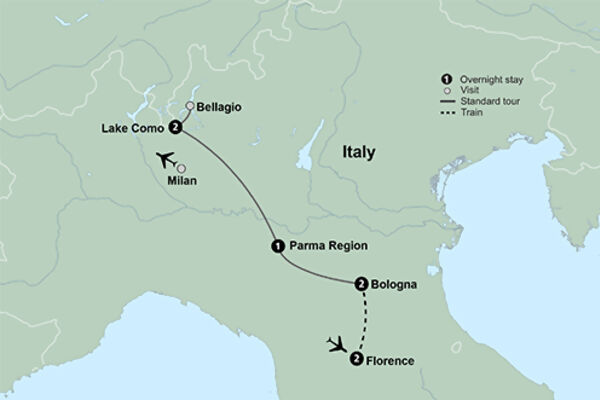 Italy's Bella Vita featuring Florence, Bologna and Lake Como